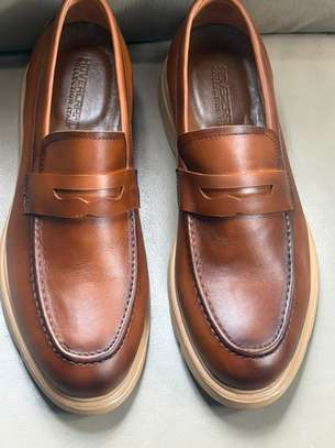 Mocassin cuir marron confortable semelle épaisse image 14