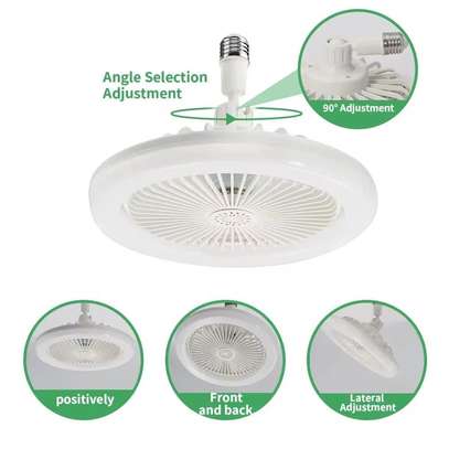 Ventilateur plafond LED blanc compact E27 image 5