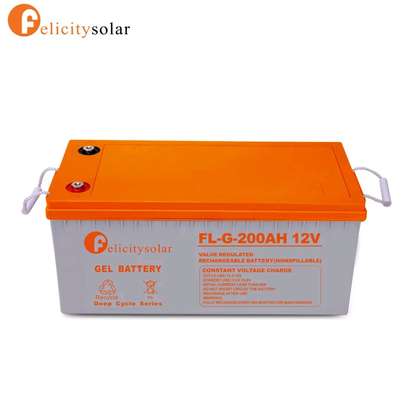 Felicity Solar batterie GEL 12V 200Ah orange gris image 3