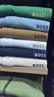 BOSS polo coton piqué classique image 3