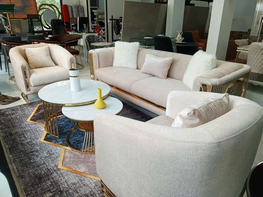 Salon 7 et 8 places en tissu ou cuir image 10