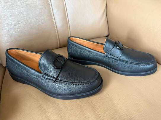 Mocassins cuir noir CRISTIAN DIOR confort et élégance image 2
