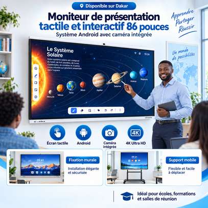 MONITEUR INTERACTIF ECRAN DE PRESENTATION TACTILE 86 POUCES image 3