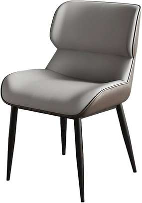 Chaise simili cuir  design moderne métal noir image 6
