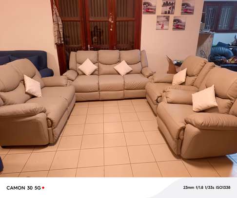 Salon 7 places en cuir anglais image 2