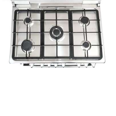 CUISINIERE 5FEUX ASTECH 90X60+FOUR A GAZ FULL OPTION GRIS image 4