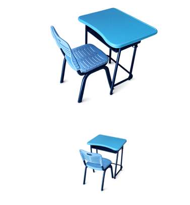 Table plastique avec chaise assise et dossier en plastique image 2