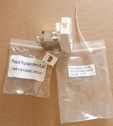 Plaques frontales Keystone RJ45 lot blanc standard image 7