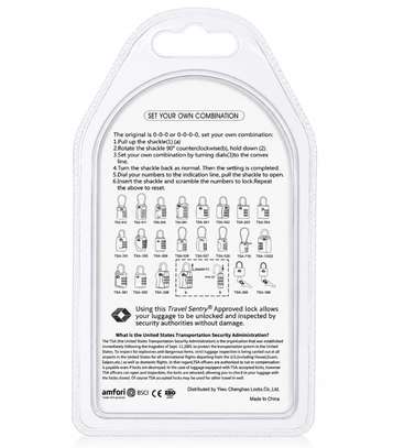 Cadenas à combinaison code TSA pour valise image 8