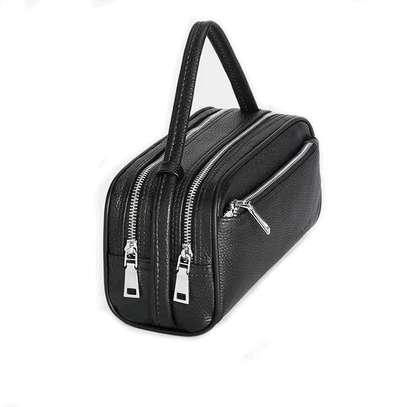 Sac de poignet en cuir véritable pour hommes image 8