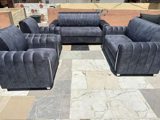 Ensemble canapé 3 pièces gris anthracite design 7places image 2