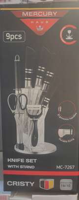 Chefings set ustensiles silicone noir avec support image 3