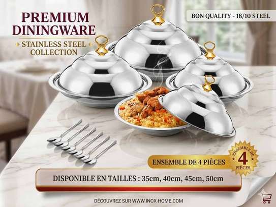 4 Plats de Service Premium en Inox image 2