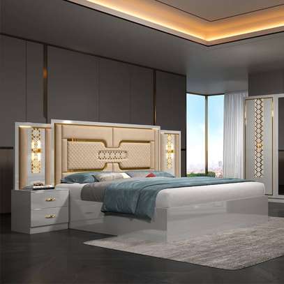 CHAMBRE A COUCHER 6BATTANTS 5PIECES BLANC MC612 image 5