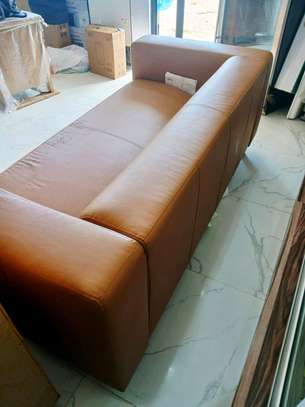 Canapé semi-cuir marron image 4