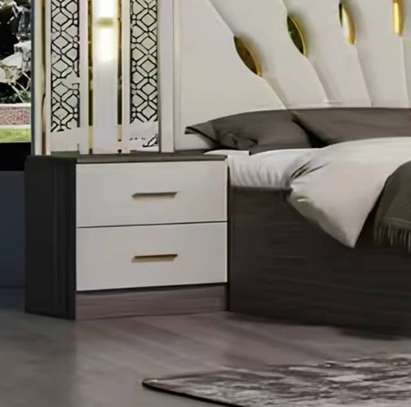 CHAMBRE A COUCHER 6BATTANTS 5PIECES GRIS BLANC MC627H image 4