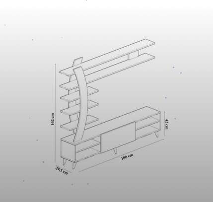 Meuble TV Duru blanc design moderne avec rangements image 3