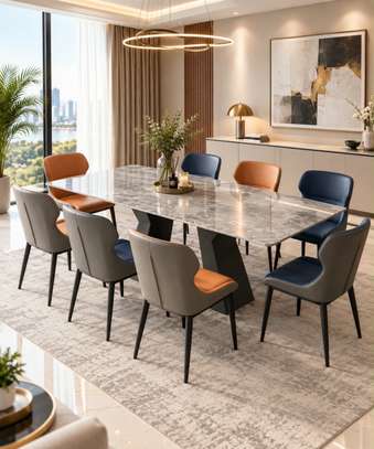 TABLE A MANGER EXTENSIBLE 8PLACES 160X200 GRIS image 2
