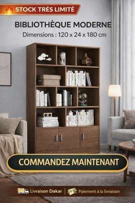BIBLIOTHÈQUE MODERNE – ÉLÉGANCE & RANGEMENT image 2