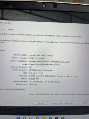 Hp élitebook 830 G7 i5 10éme génération image 9