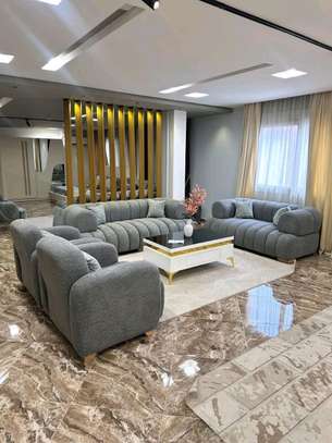 Salon angle  7places en semi cuir image 5