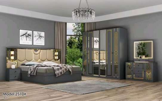 Ensemble chambre moderne complet lit armoires commode image 8