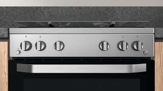 CUISINIERE HOTPOINT 4FEUX A GAZ 60X60 FOUR A GAZ GRIS image 4