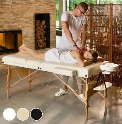Table massage pliable couleur beige image 2