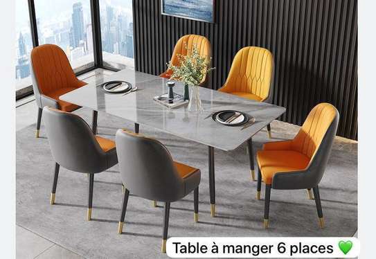 table  à manger et chaise 6 Chaises image 2