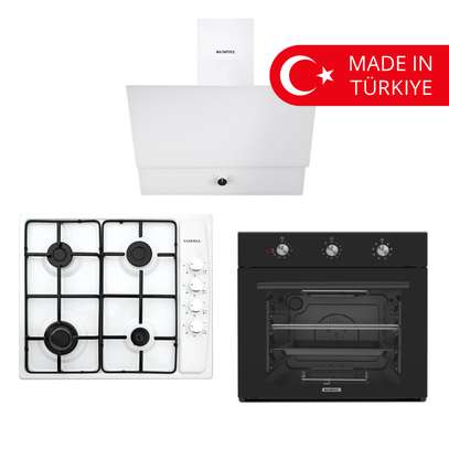 Kumtel set encastrable: hotte + plaque + four électrique image 1