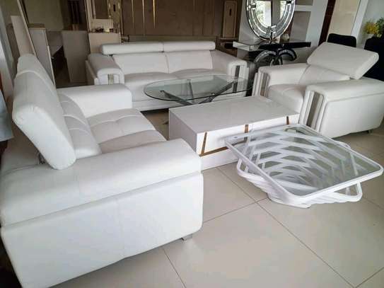 Salon 7 places en croûte de cuir Confort & Élégance image 8