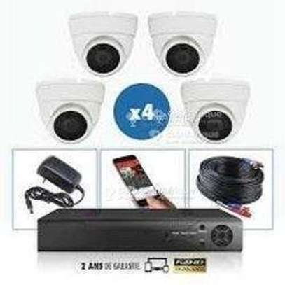 4 Caméras 2mp + Dvr + disk dur image 1