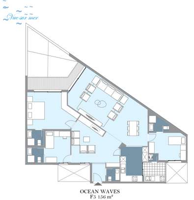 F4 de143 m² avec vue sur mer au VIRAGE image 6