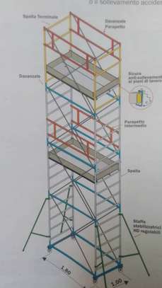 Echafaudage galva Roulant ou mobile de 4m image 3