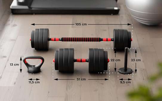 Set d'Haltères bitumineux 20kg et Kettlebells image 11