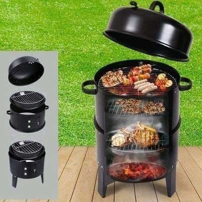 Barbecue à Charbon & Fumeur 3-en-1 – BBQ Gril image 2
