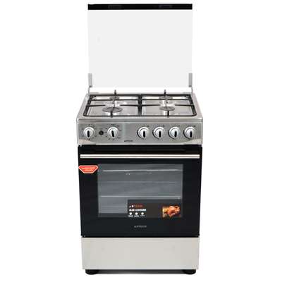 CUISINIERE 4FEUX ASTECH 60X60+FOUR A GAZ FULL OPTION GRIS image 6