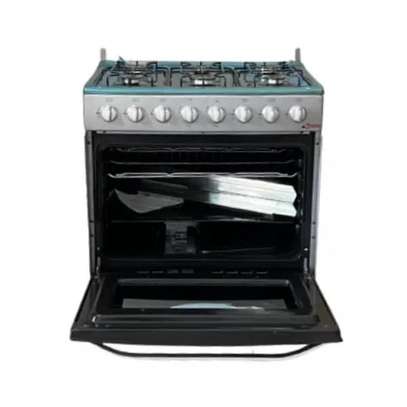 CUISINIERE ASTECH 6FEUX 80X60 A GAZ AVEC FOUR A GAZ INOX image 1