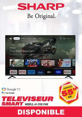 SMART TV SHARP 55 POUCES 4K UHD ANDROID GOOGLE TV 139 CM image 1