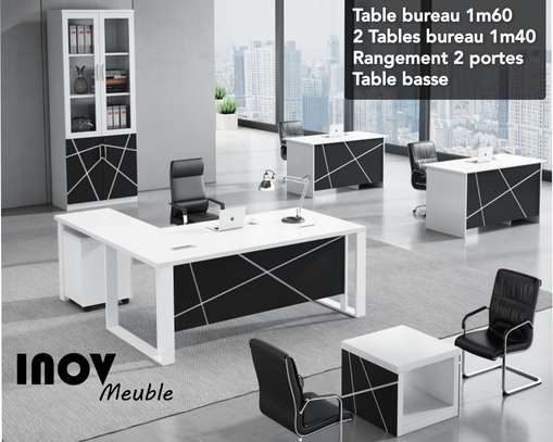 Table de bureau avec retour image 4