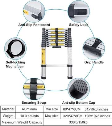 Échelle télescopique de 3,2 m en aluminium image 13