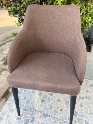 Chaise tissu rouge moderne bois solide confortable image 2
