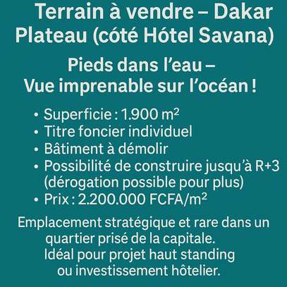 A vendre – Dakar Plateau (côté Hôtel Savana) image 3