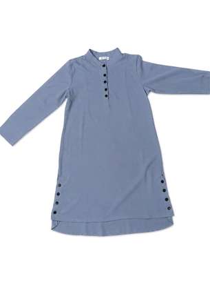 Chemise longue bleu-gris taille 44 image 2