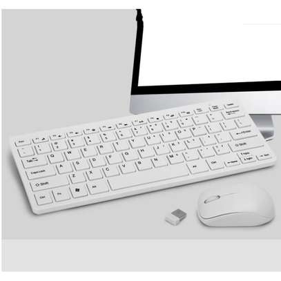 Clavier souris sans fil blanc – avec mini connecteur image 2