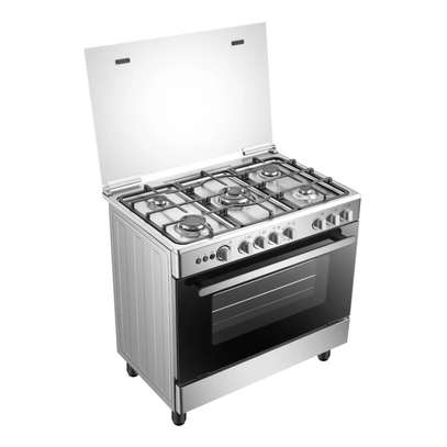 CUISINIERE HISENSE 5FEUX 90X60 A GAZ GRIS HFG90335RX image 4