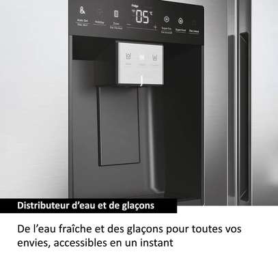 RÉFRIGÉRATEUR HAIER SIDE BY SIDE 2PORTES DISTRIBUTEUR GLAÇON image 3