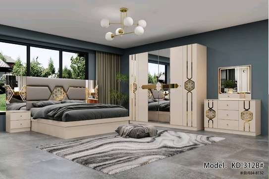 Ensemble chambre moderne complet lit armoires commode image 7