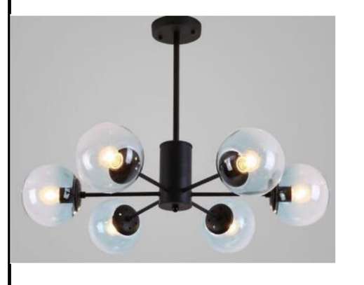 Lustre suspendu à boule /ondulée image 9