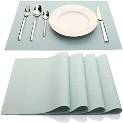 6 Pcs Sets de Table Anti-Glissant en PVC Napperon Lavables(45x30cm) image 2